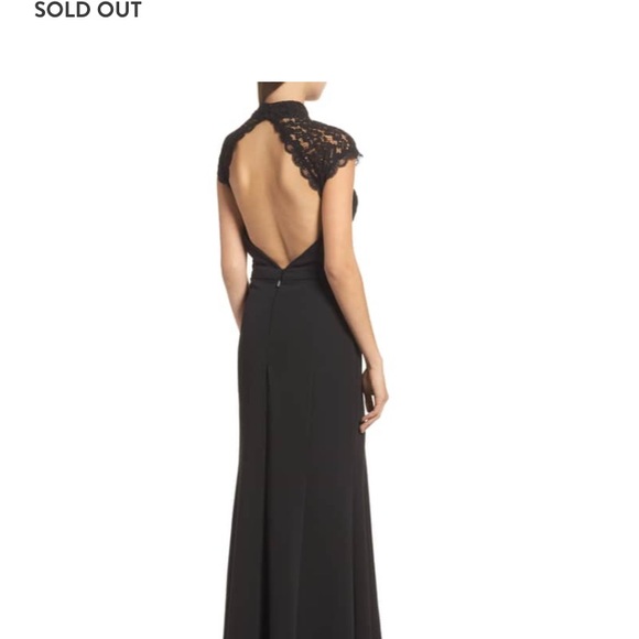 Lulus Lace Bodice Mermaid Gown size XS black - Picture 2 of 8